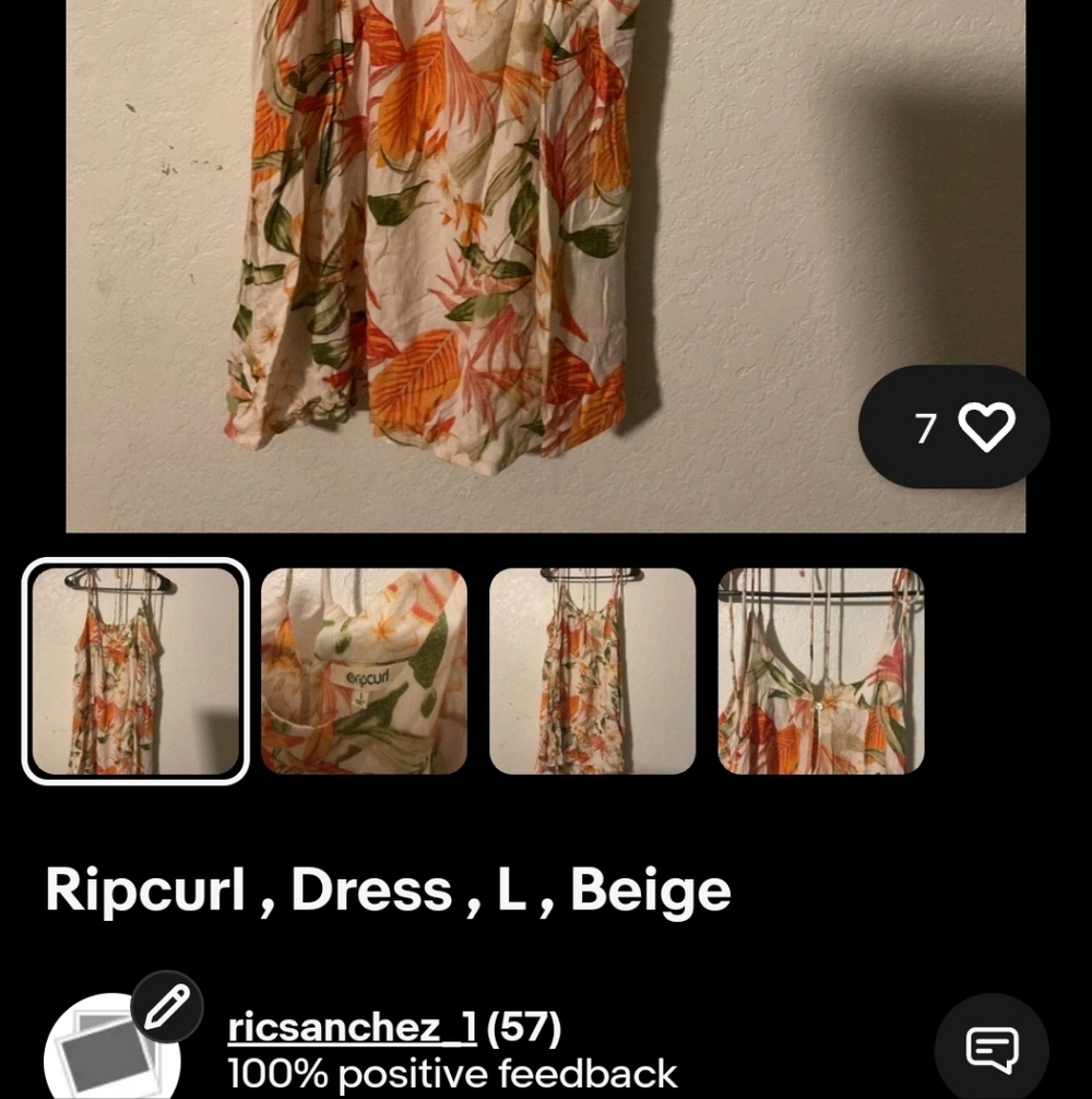Ripcurl Floral Dress L